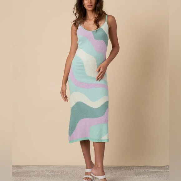House of Sunny Dresses & Skirts - House of Sunny Good Vibrations Pastel Colorblock Dress